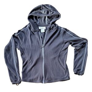 Exofficio women’s Charcoal Hooded lightweight insect shield sweatshirt